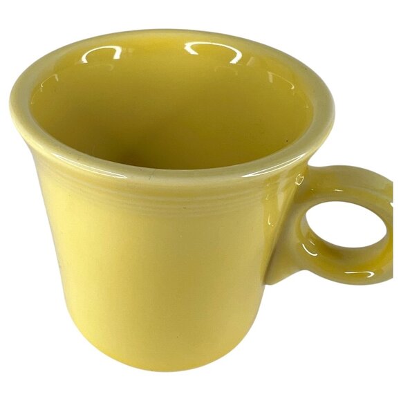 2 Fiesta Yellow Sunflower Ceramic Coffee Mugs O Ring Handle Cup 8 Ounce Unused - Picture 7 of 9